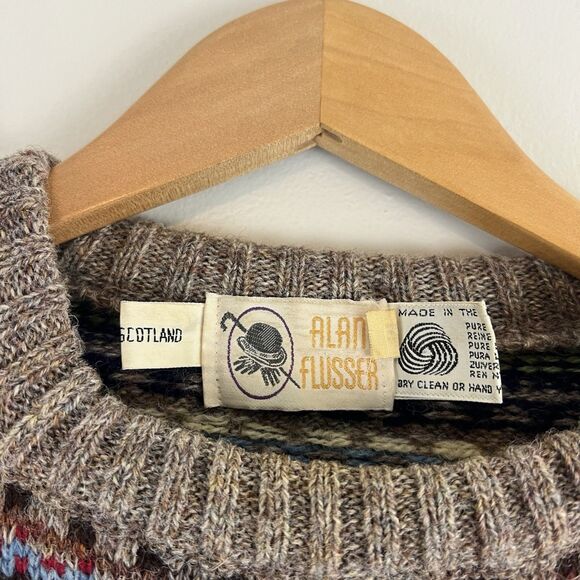 Vintage Scottish Wool Fair isle Sweater - Picture 2 of 7